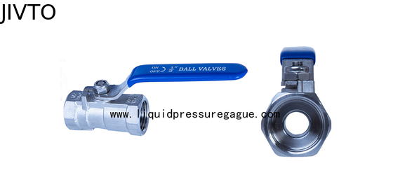 SS304 1 PC Ball way Valve With Bule Handle 1/2" NPT Instrument Manifold Valve