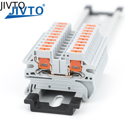 PTV 2.5 DIN بلوک ترمینال راه آهن متصل به طرف 2.5mm2 26-12AWG کابل سیم کشی اتصال سیم الکتریکی