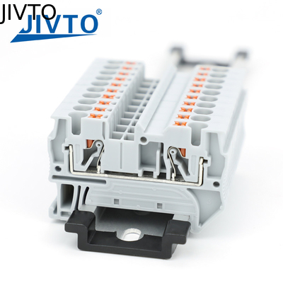 PT4 Push-in Terminal Strip Plug PT-4 4mm2 Cable Connector Electrical Connect Din Rail بلوک ترمینال بدون پیچ PT 4