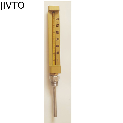 دماسنج مایع 600C 150mm دماسنج شیشه ای صنعتی 1/4 